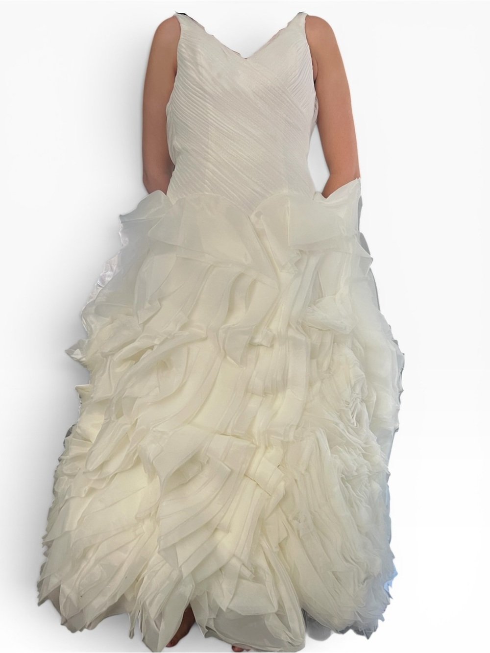 Vera Wang White Wedding Gown Vw351029 2012 Sz 8